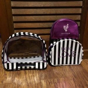 Younique makeup carry bags - set of 3